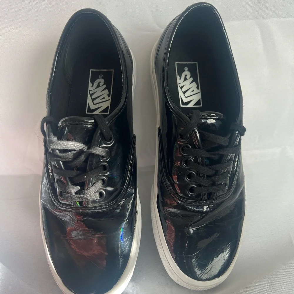Vans Black Patent Leather Sneakers - Picture 4 of 7